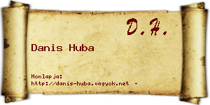 Danis Huba névjegykártya